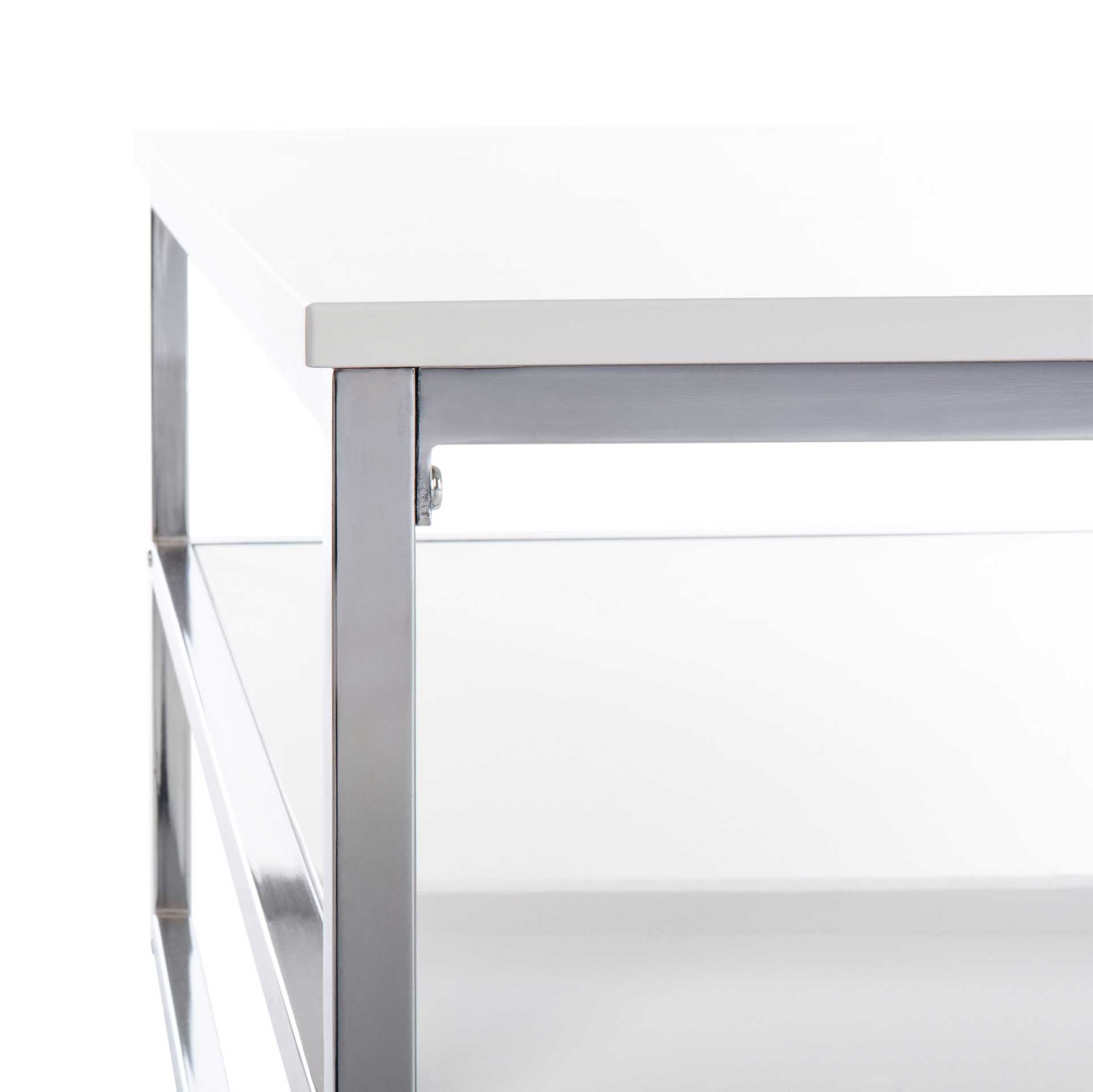 Raul 2 Tier Square Coffee Table White
