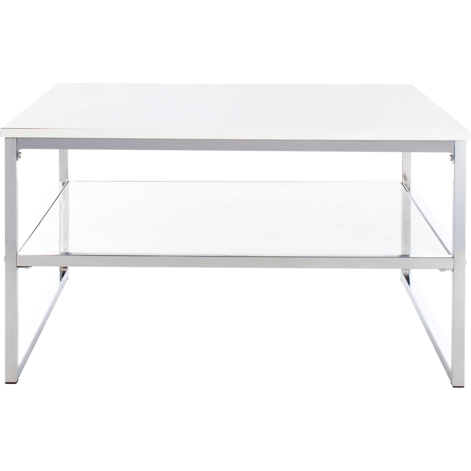 Raul 2 Tier Square Coffee Table White