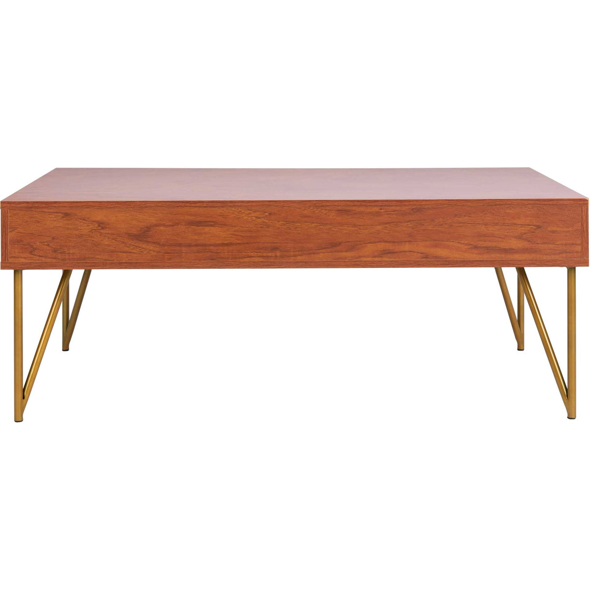Pierce Two Drawer Coffee Table Natural/Gold