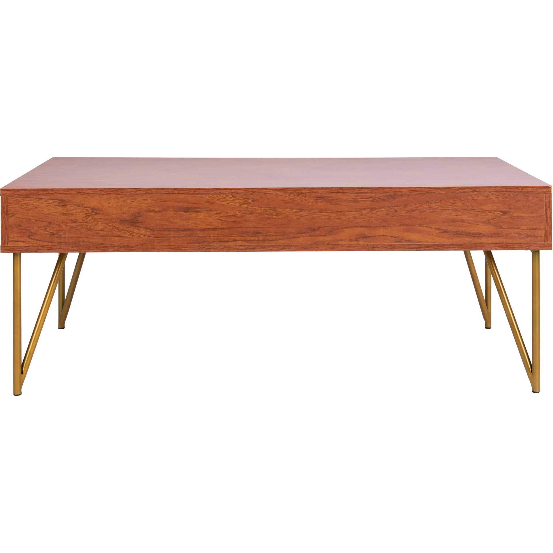 Pierce Two Drawer Coffee Table Natural/Gold