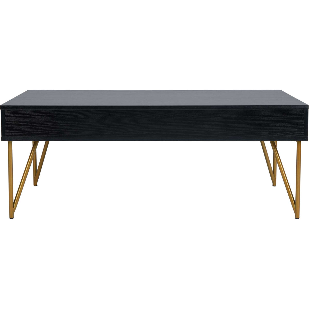 Pierce Two Drawer Coffee Table Black/Gold