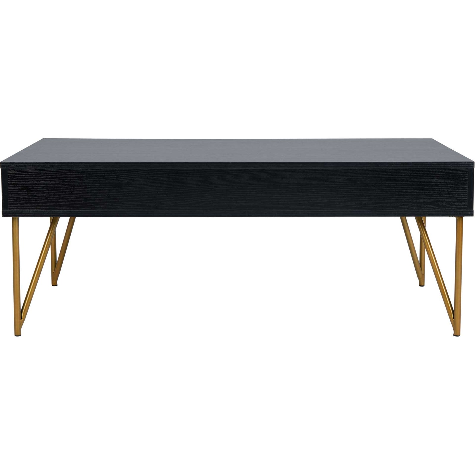 Pierce Two Drawer Coffee Table Black/Gold