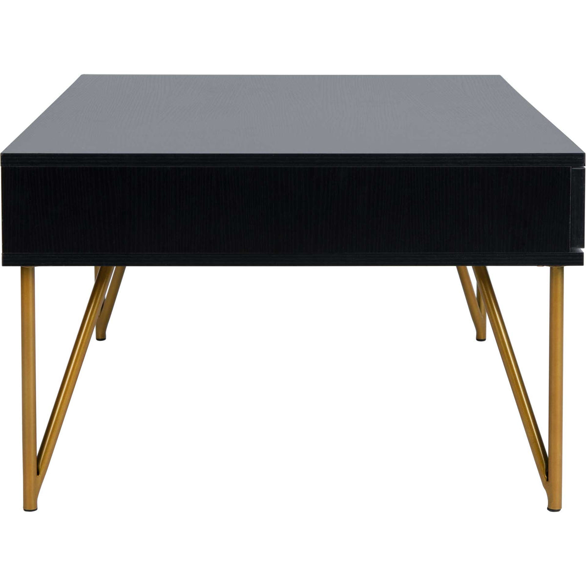 Pierce Two Drawer Coffee Table Black/Gold