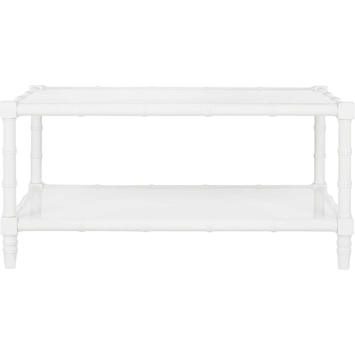 Nolan Coastal Bamboo Coffee Table White