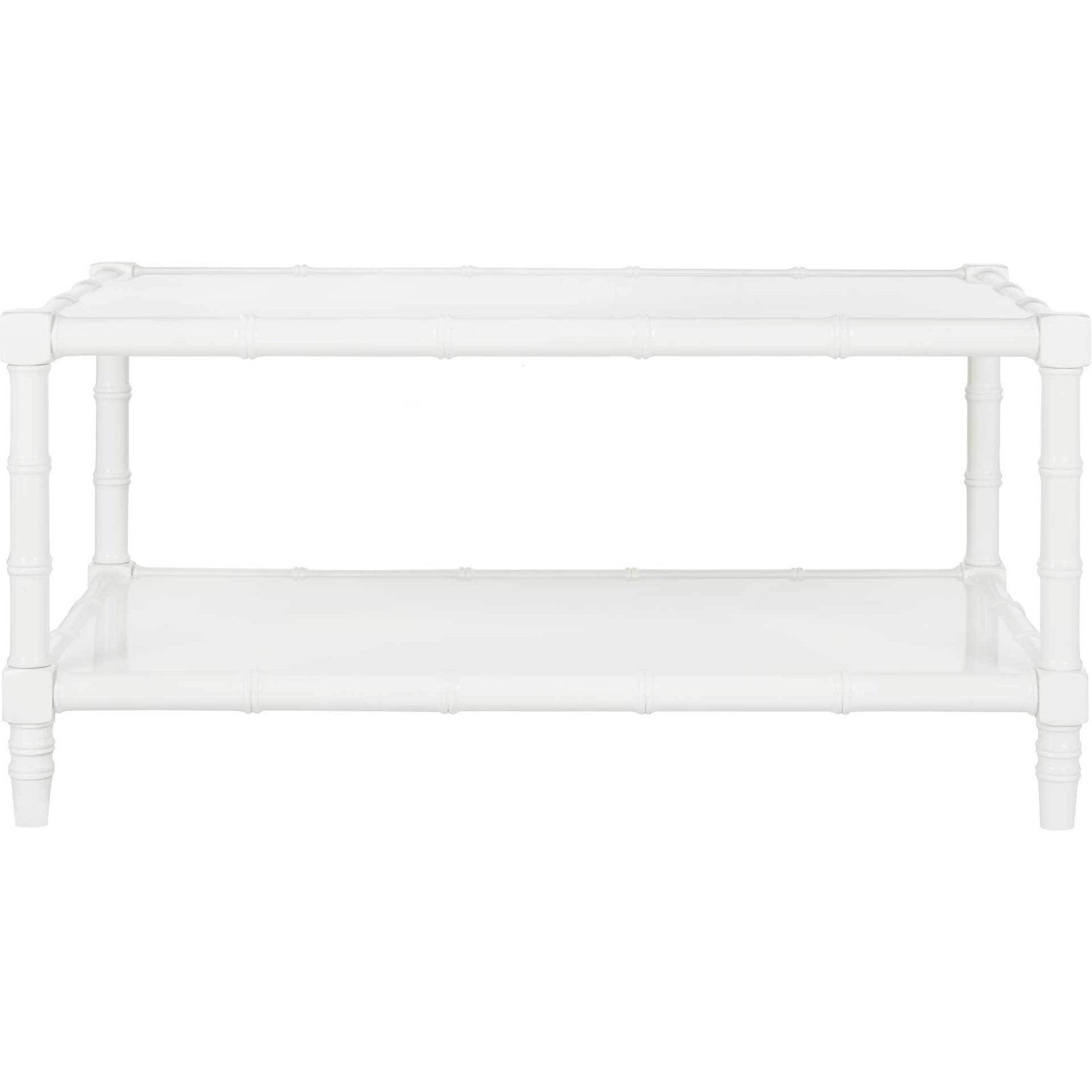 Nolan Coastal Bamboo Coffee Table White