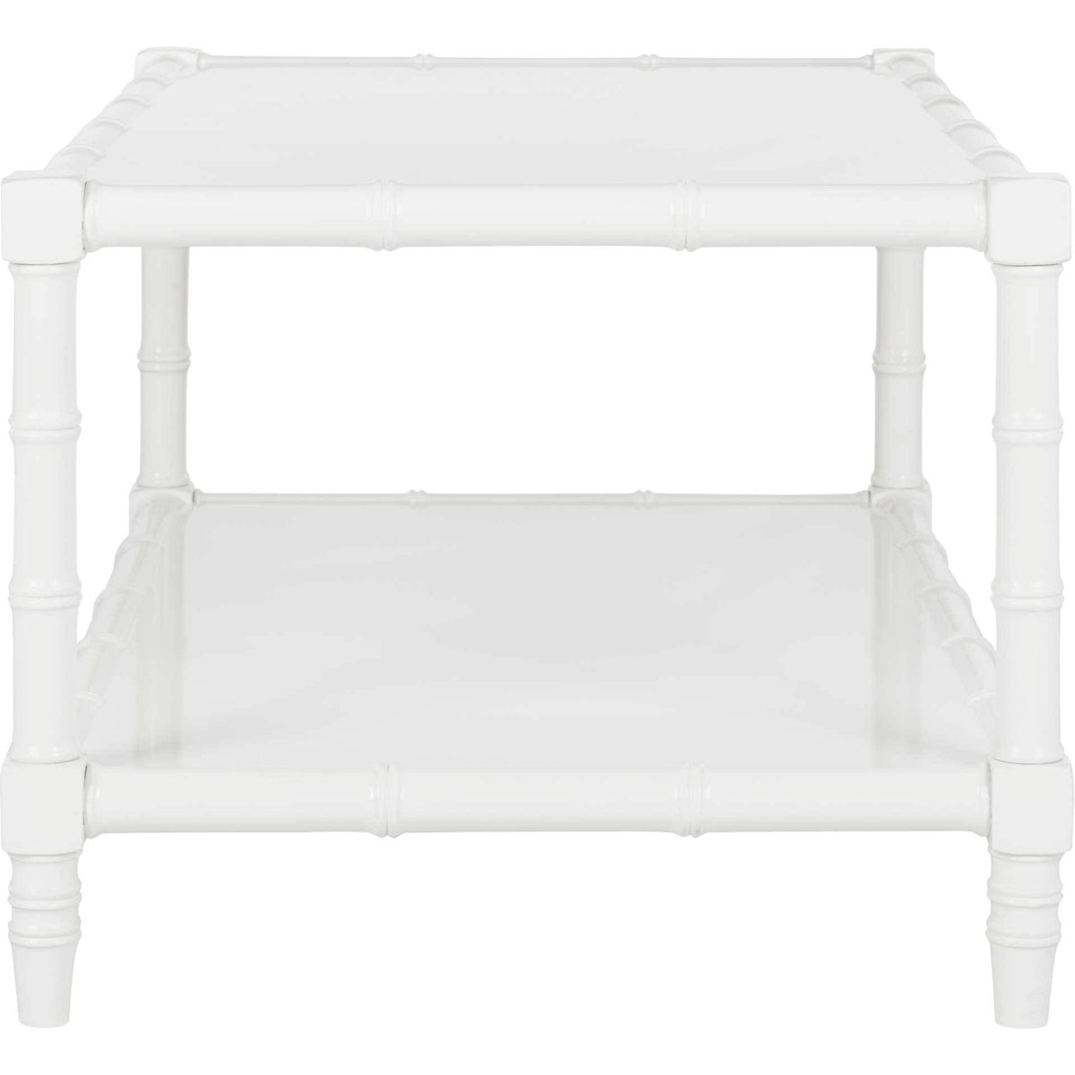 Nolan Coastal Bamboo Coffee Table White
