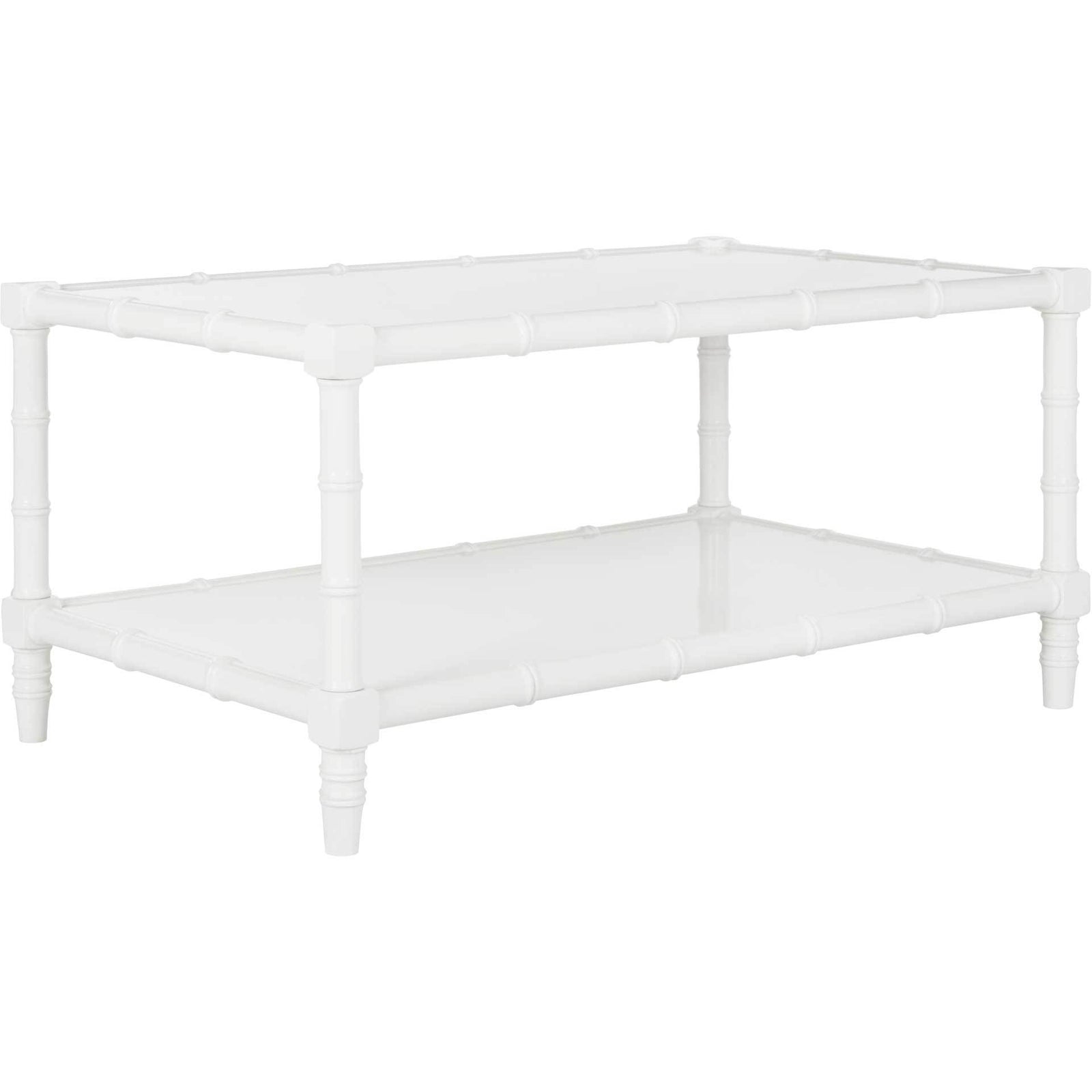 Nolan Coastal Bamboo Coffee Table White