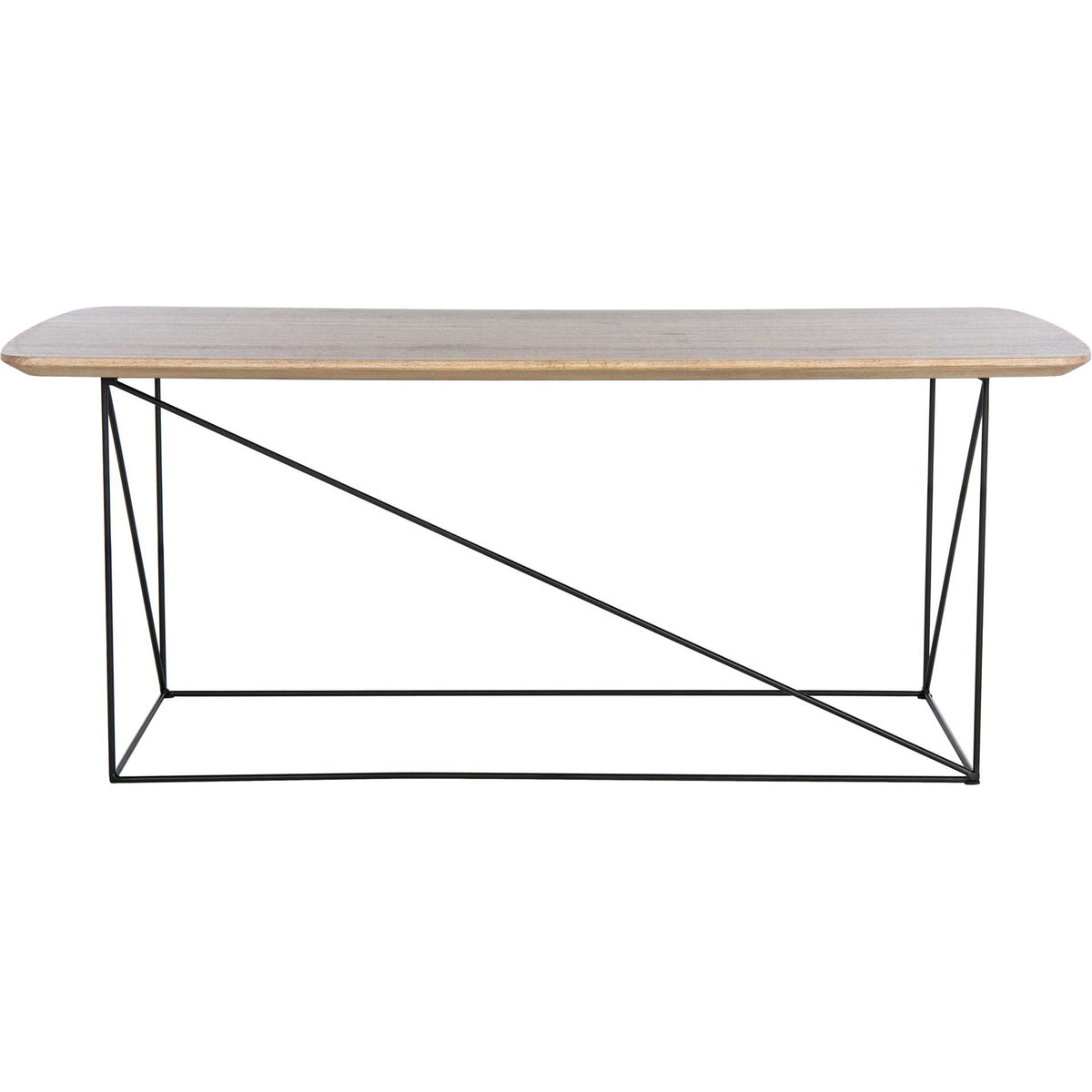 Ryder Coffee Table Taupe Brown Pine/Black