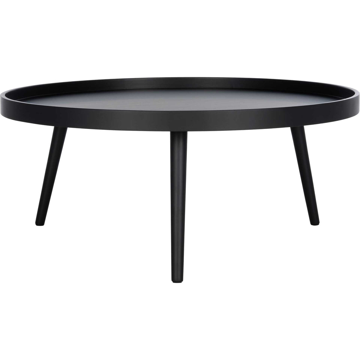 Freya Round Tray Top Coffee Table Black