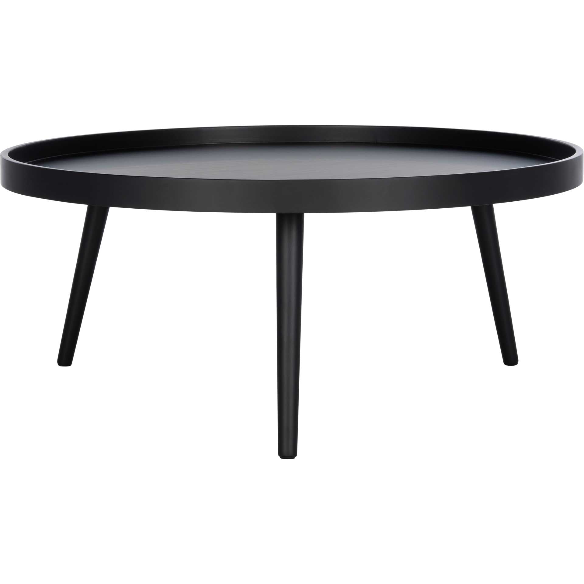 Freya Round Tray Top Coffee Table Black