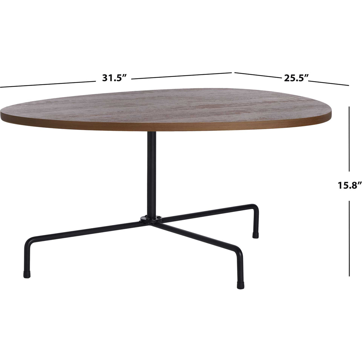 Beningo Tripod Coffee Table Walnut/Black