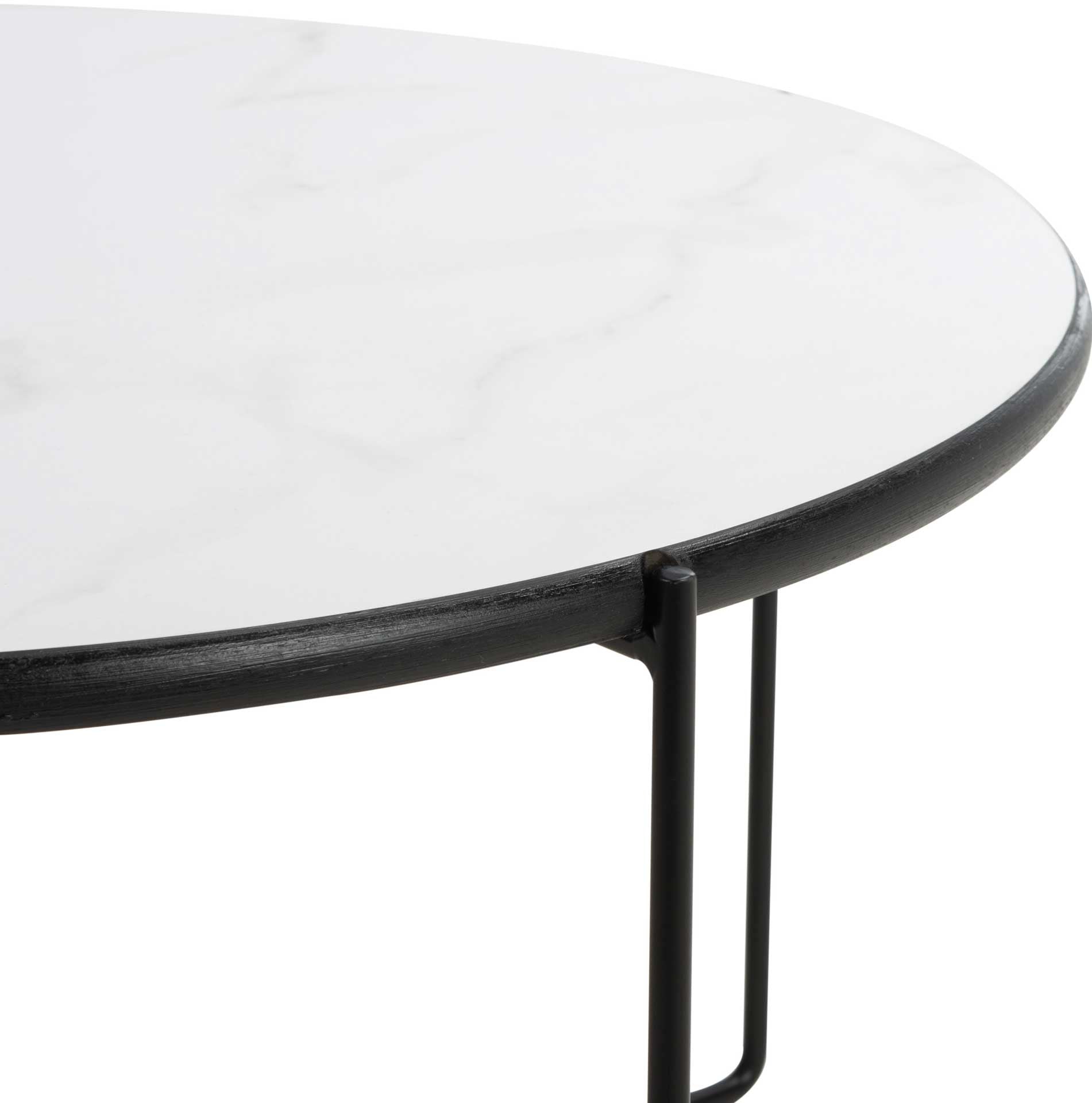 Wrigley Round Coffee Table White/Black