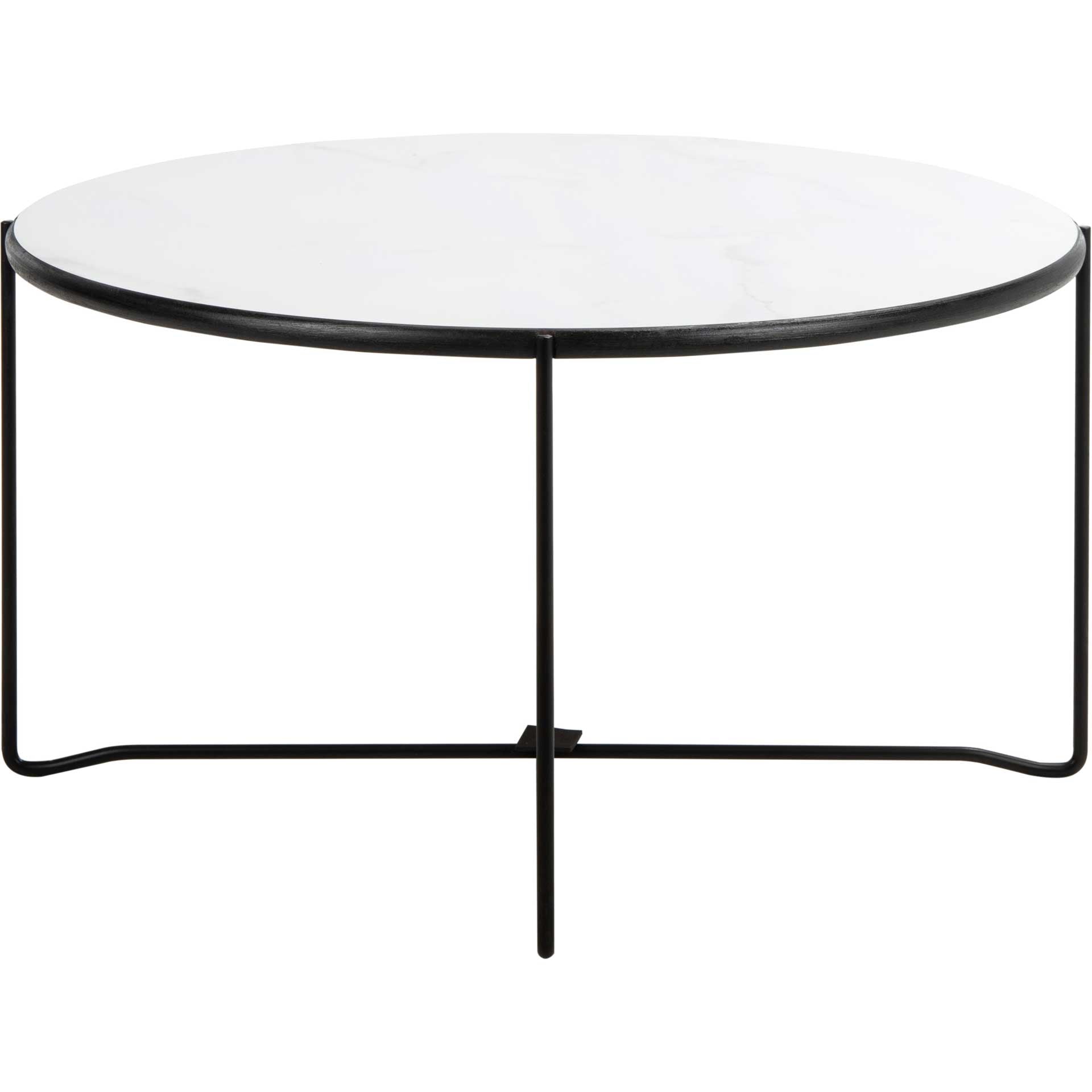 Wrigley Round Coffee Table White/Black