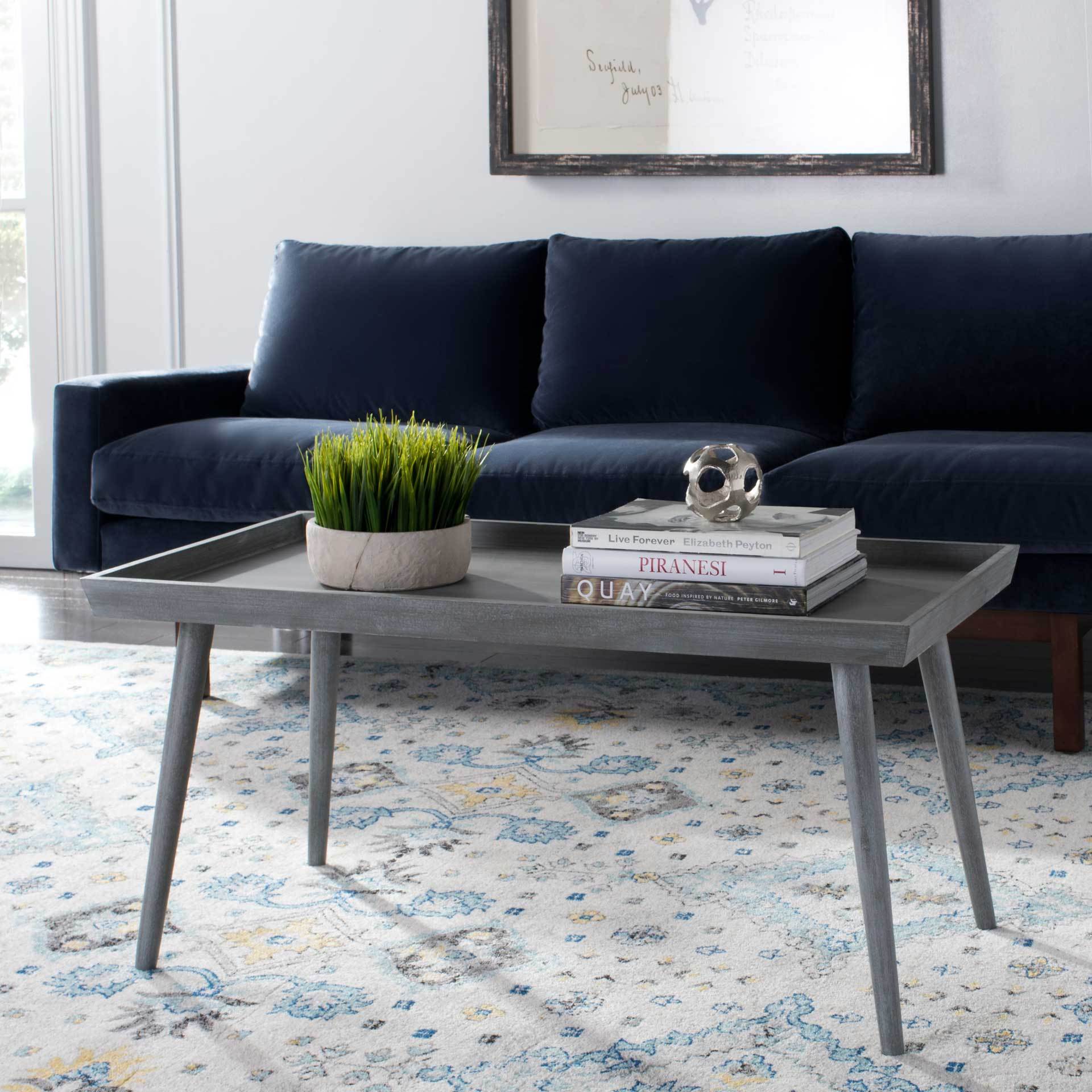Norah Tray Top Coffee Table Slate Gray