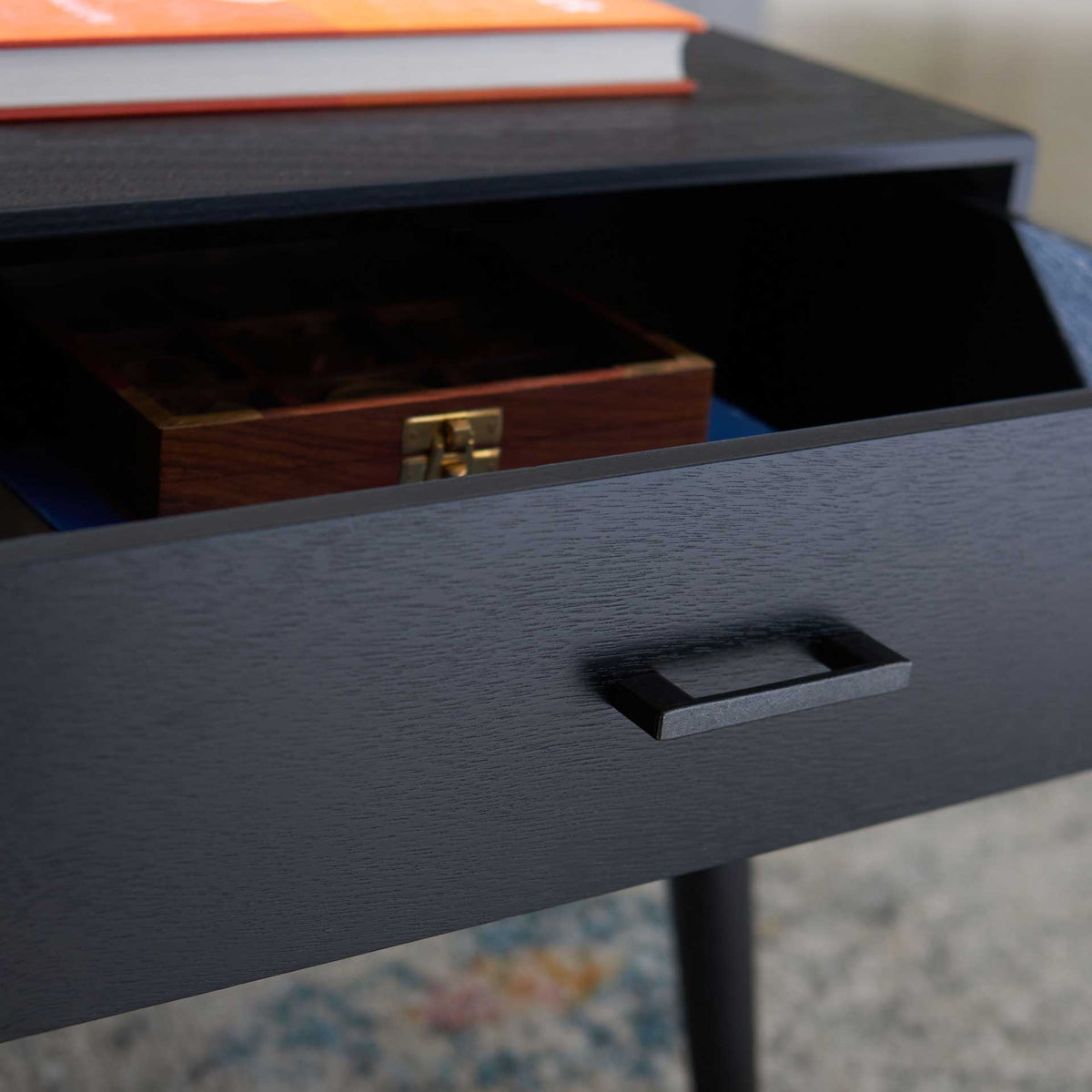 Morris 2 Drawer Coffee Table Black