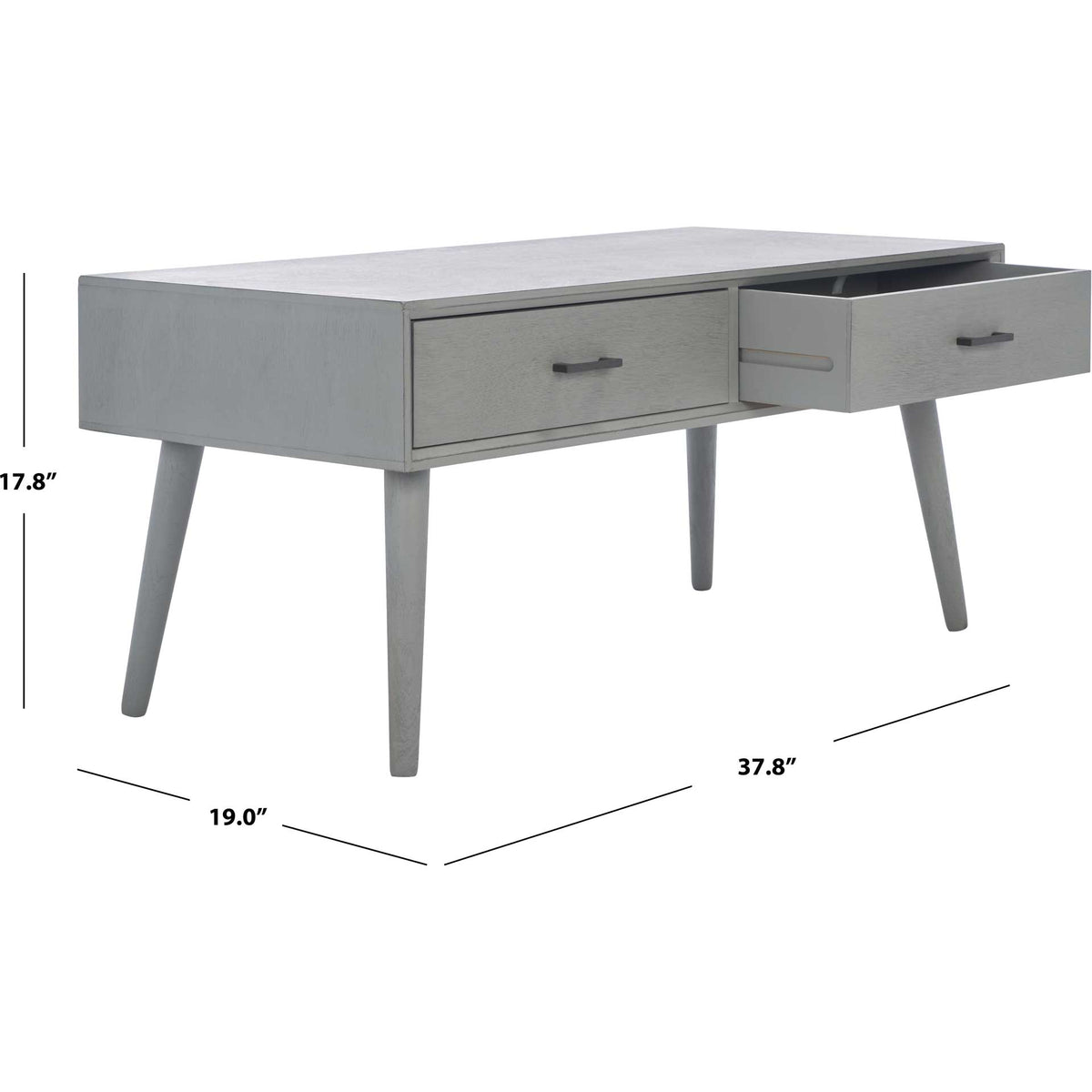 Morris 2 Drawer Coffee Table Distressed Gray