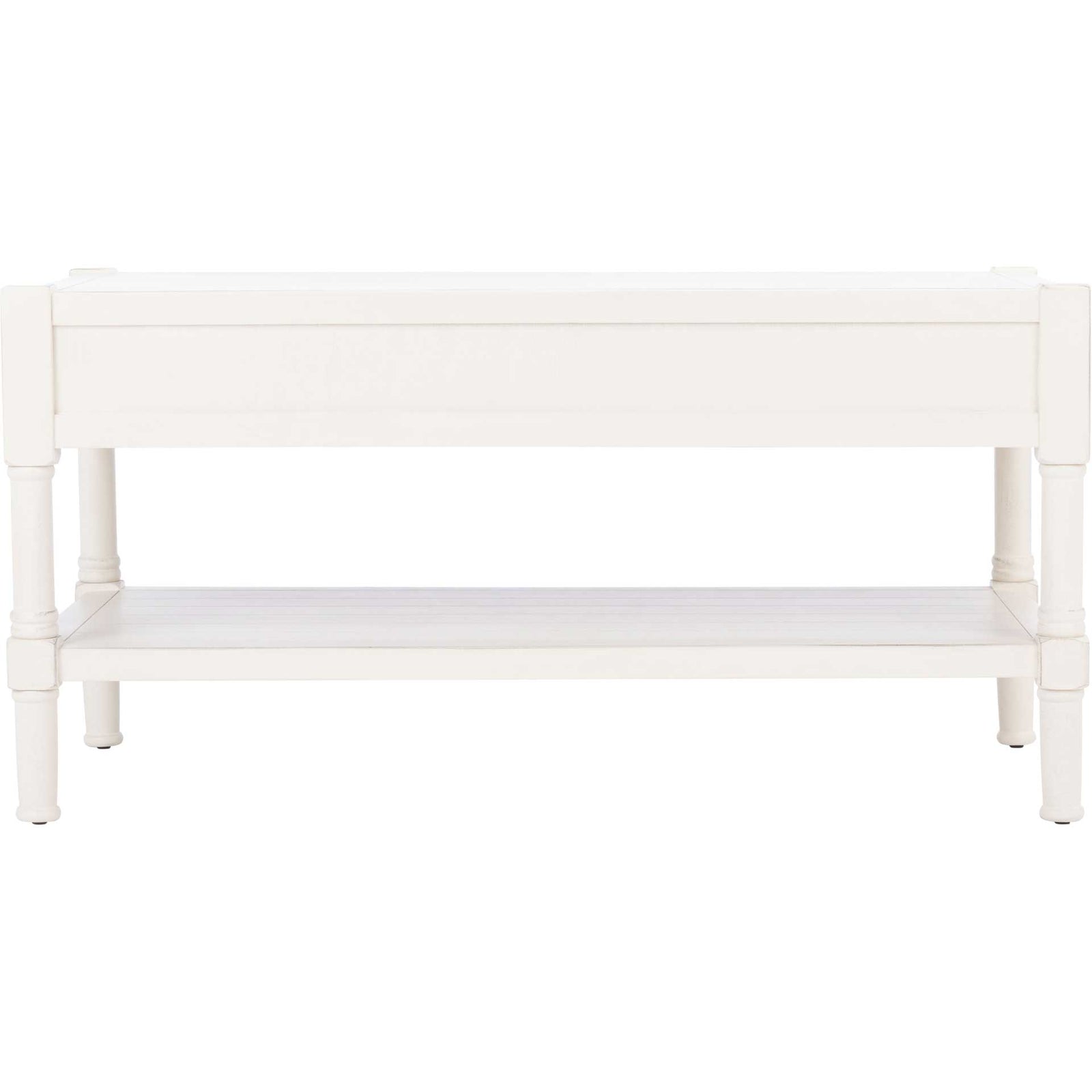 Fidelma 2 Drawer Coffee Table Distressed White