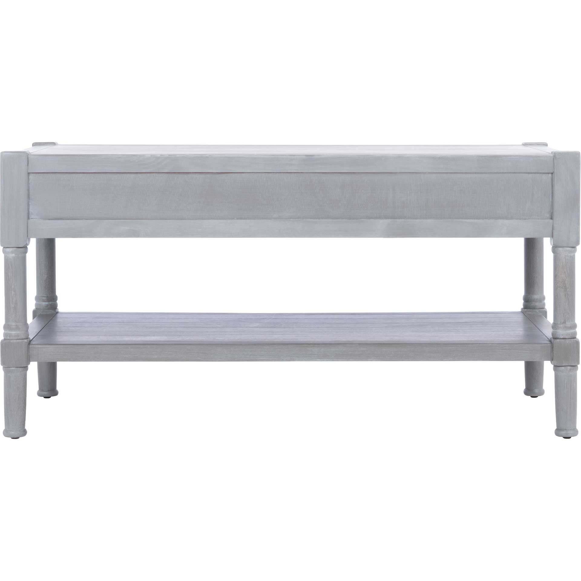 Fidelma 2 Drawer Coffee Table White Washed Gray