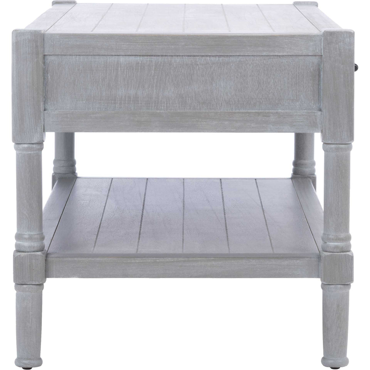 Fidelma 2 Drawer Coffee Table White Washed Gray