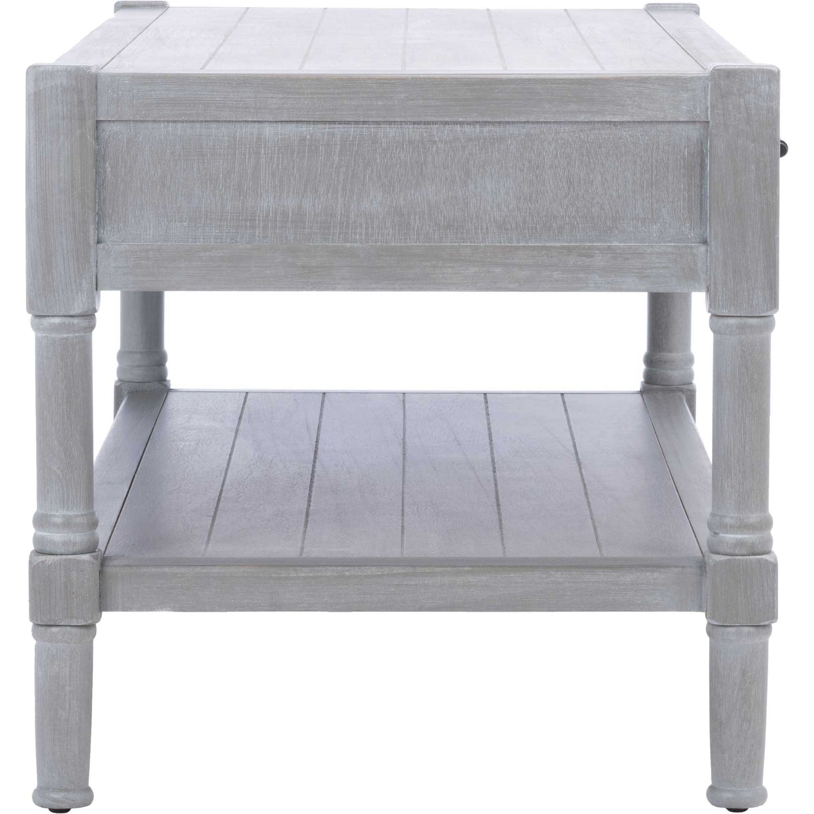 Fidelma 2 Drawer Coffee Table White Washed Gray
