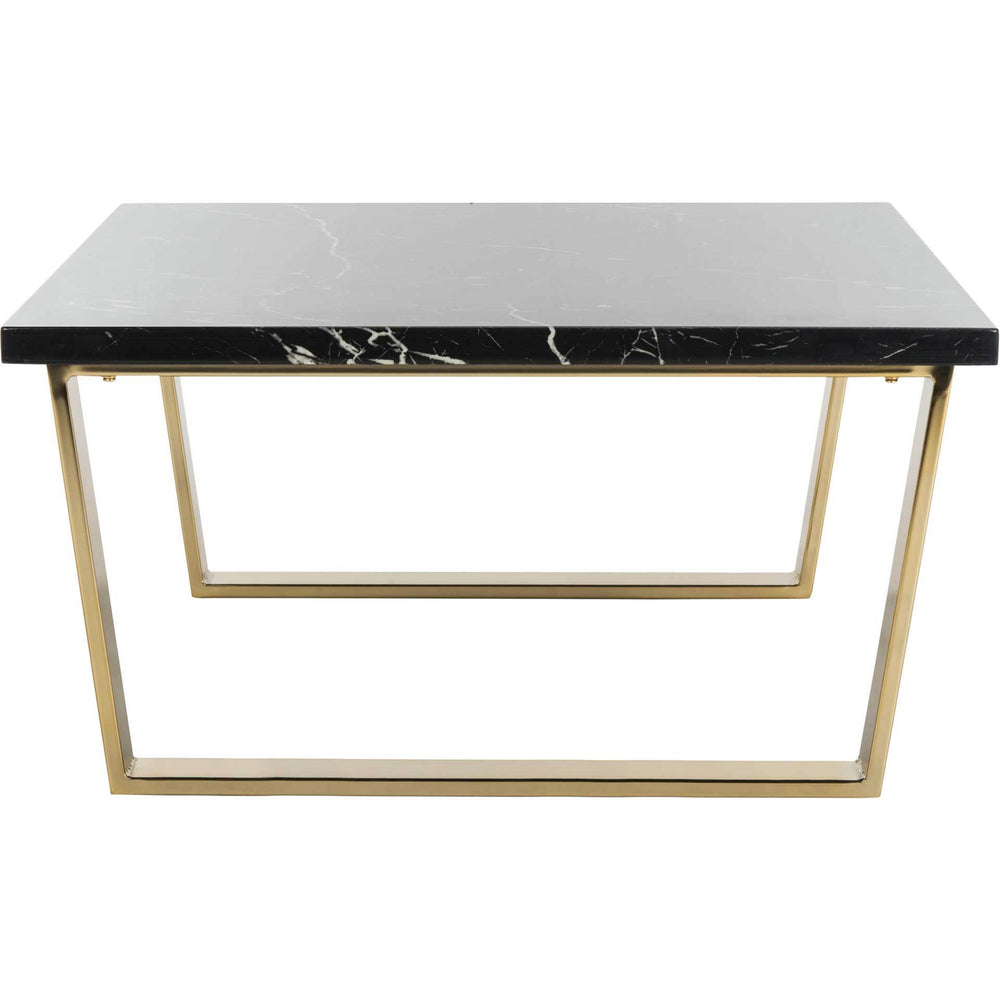 Cassidy Square Coffee Table Black Marble/Brass - Froy.com