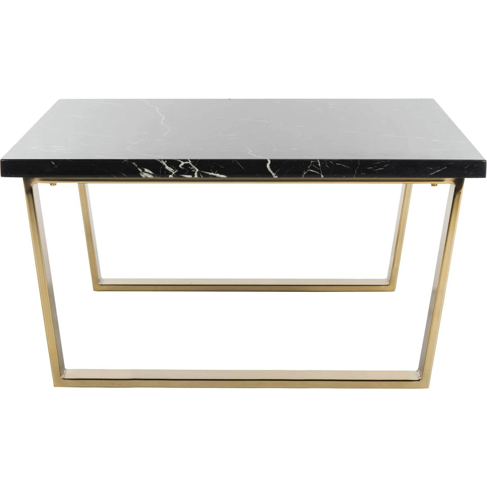 Cassidy Square Coffee Table Black Marble/Brass