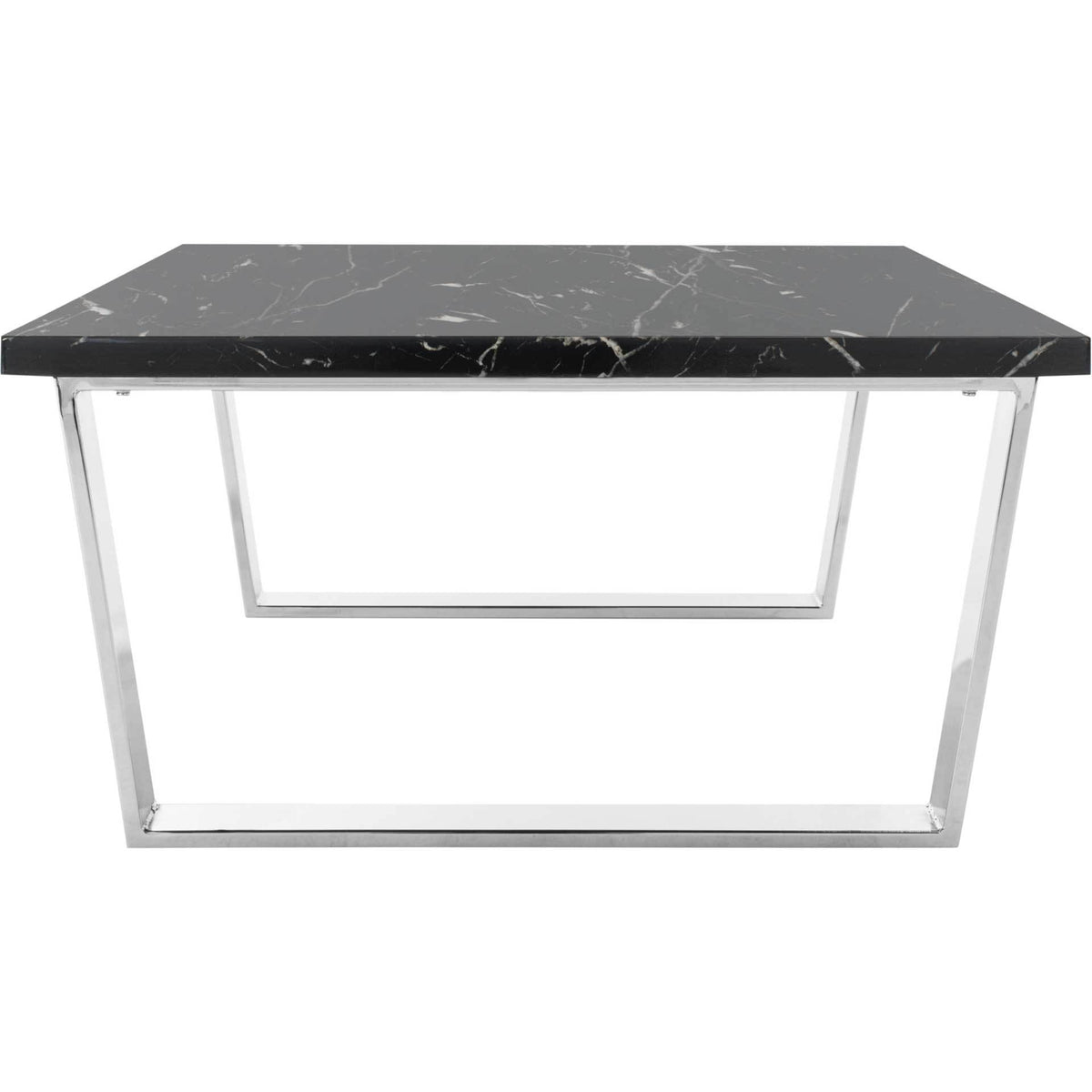Cassidy Square Coffee Table Black Marble/Chrome
