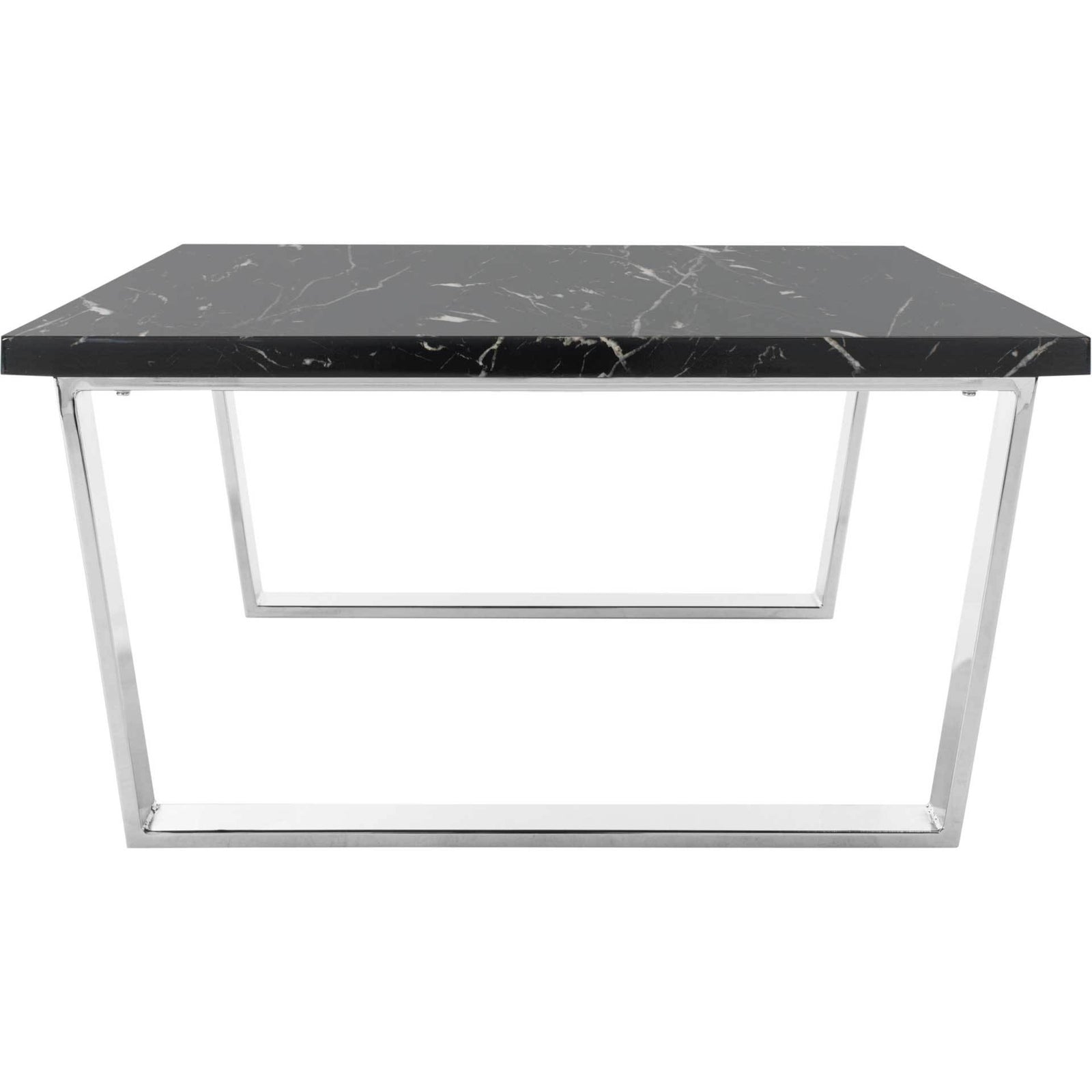 Cassidy Square Coffee Table Black Marble/Chrome