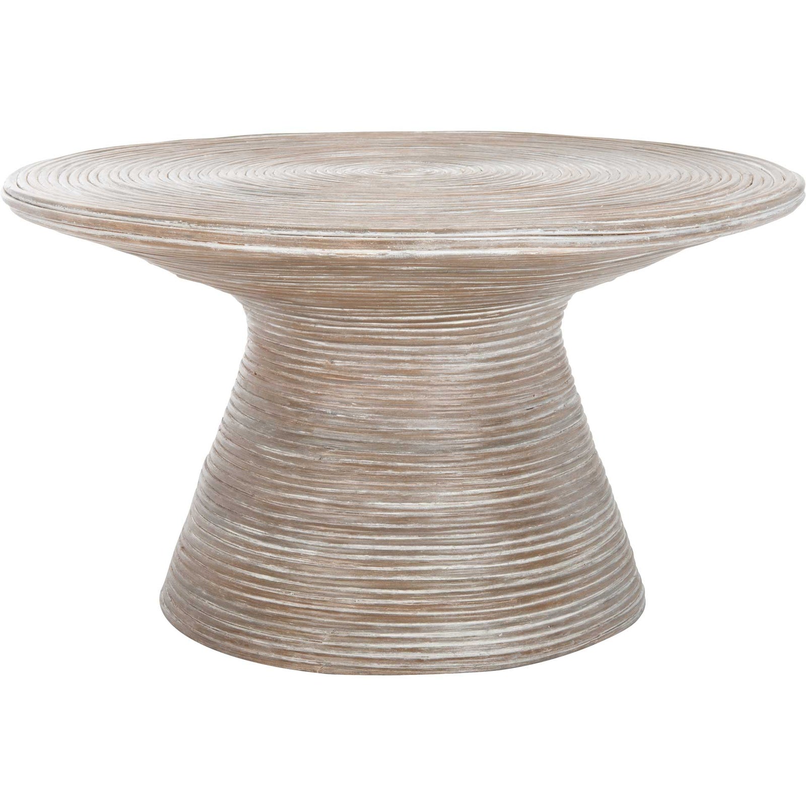 Crysta Rattan Coffee Table Gray White Wash