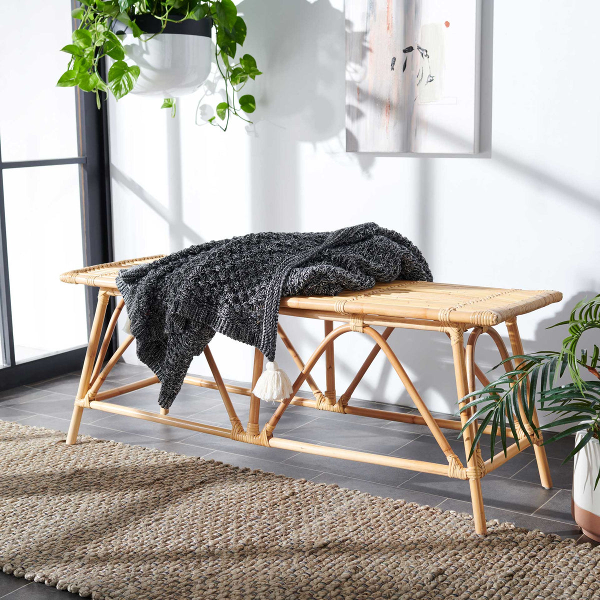 Monroe Rattan Coffee Table Natural