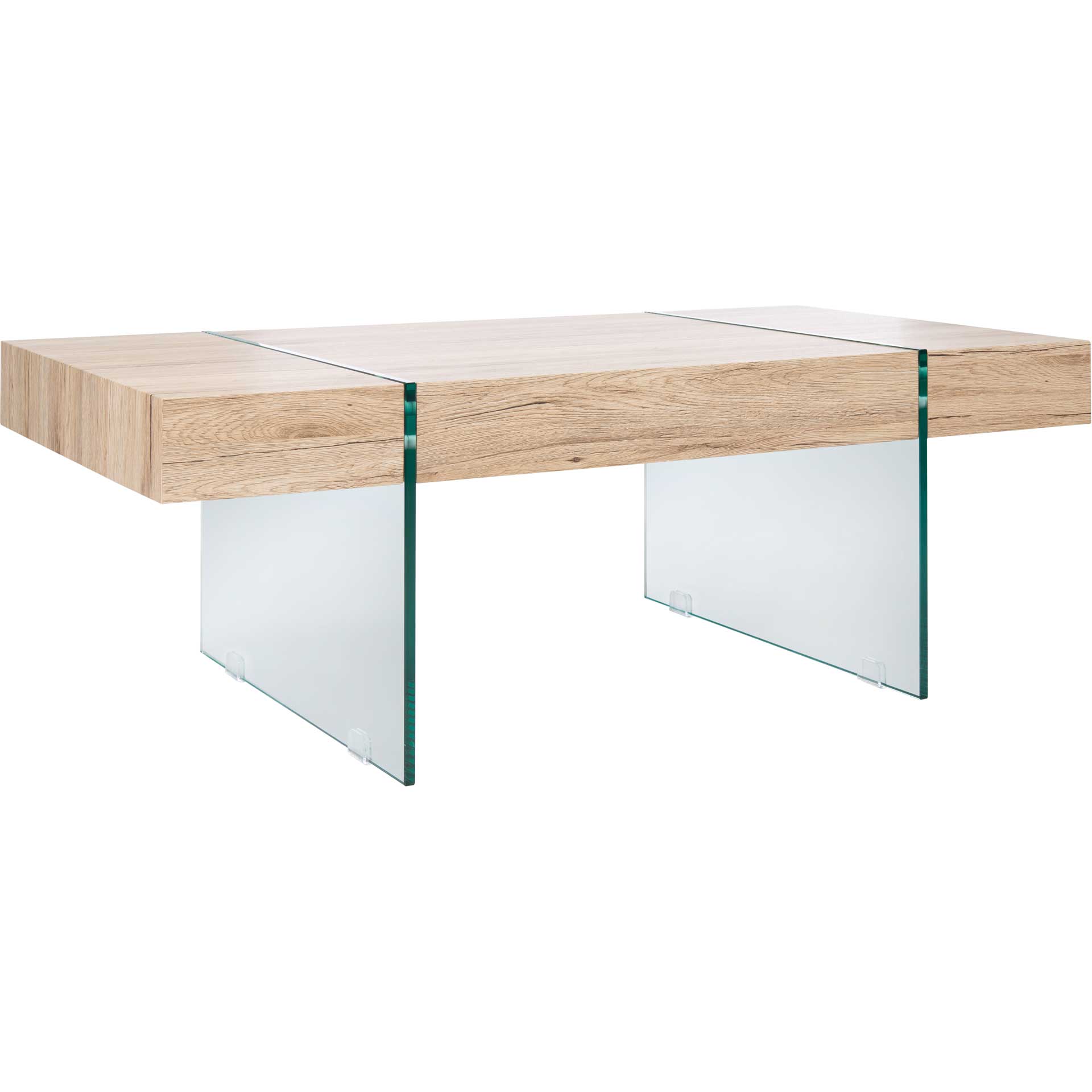 Jadyn Rectangular Modern Coffee Table Natural/Glass