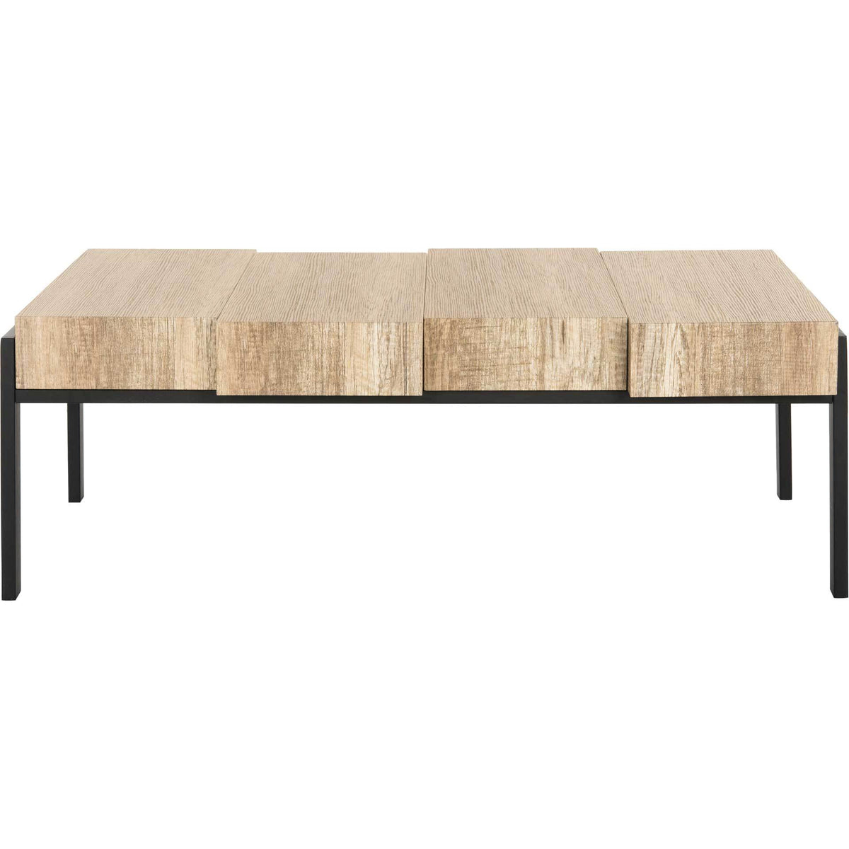 Alexa Contemporary Rustic Coffee Table Multi Brown/Black