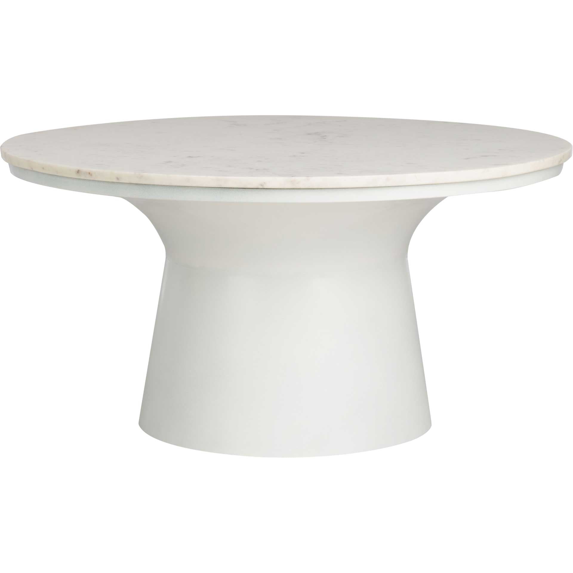 Michael Pedestal Coffee Table White/White