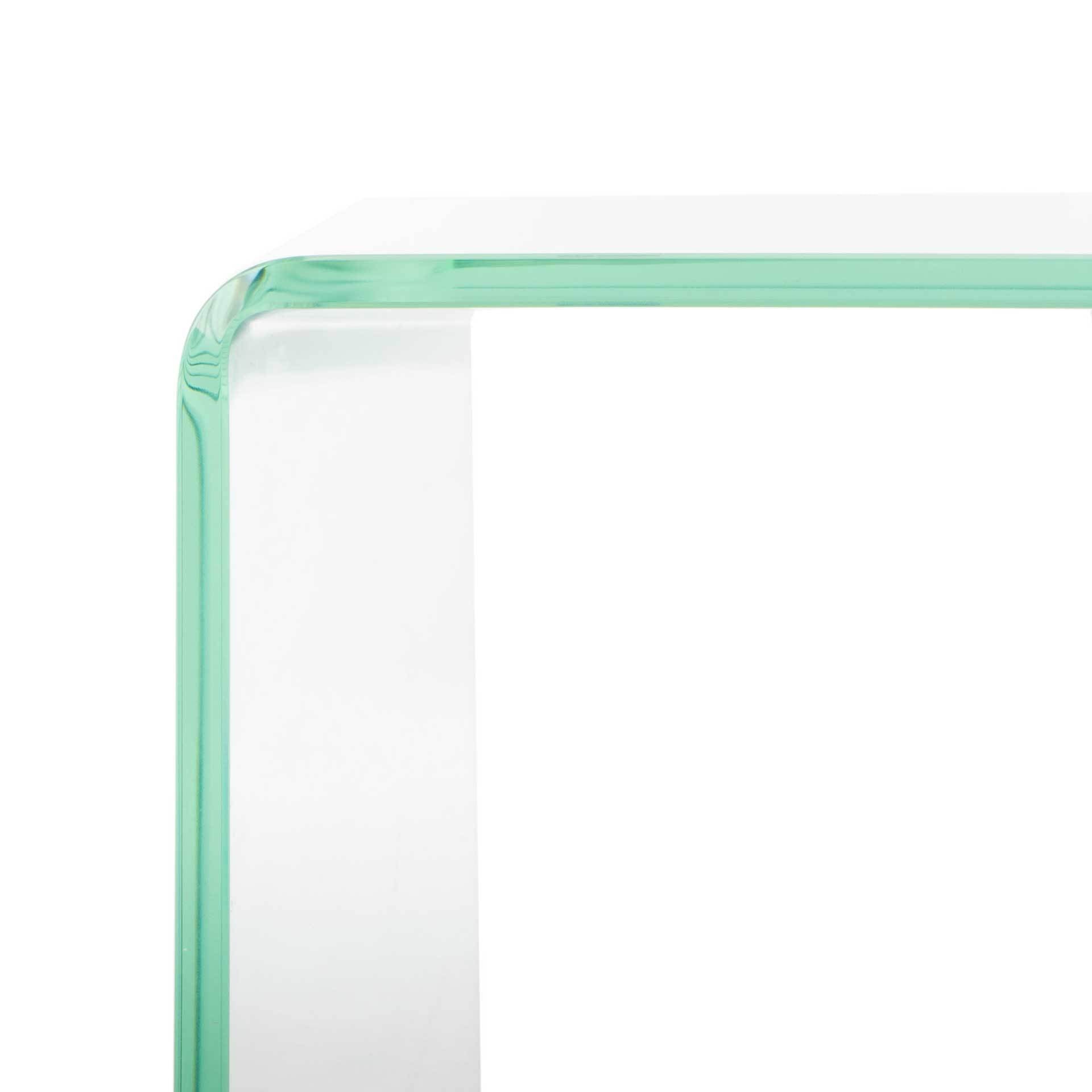 Cristopher Ombre Glass Coffee Table Clear/Blue