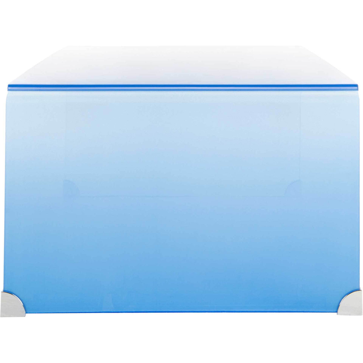 Cristopher Ombre Glass Coffee Table Clear/Blue