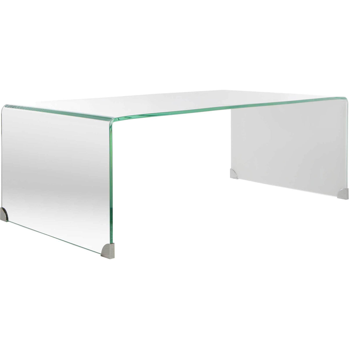 Cristopher Ombre Glass Coffee Table Clear/White