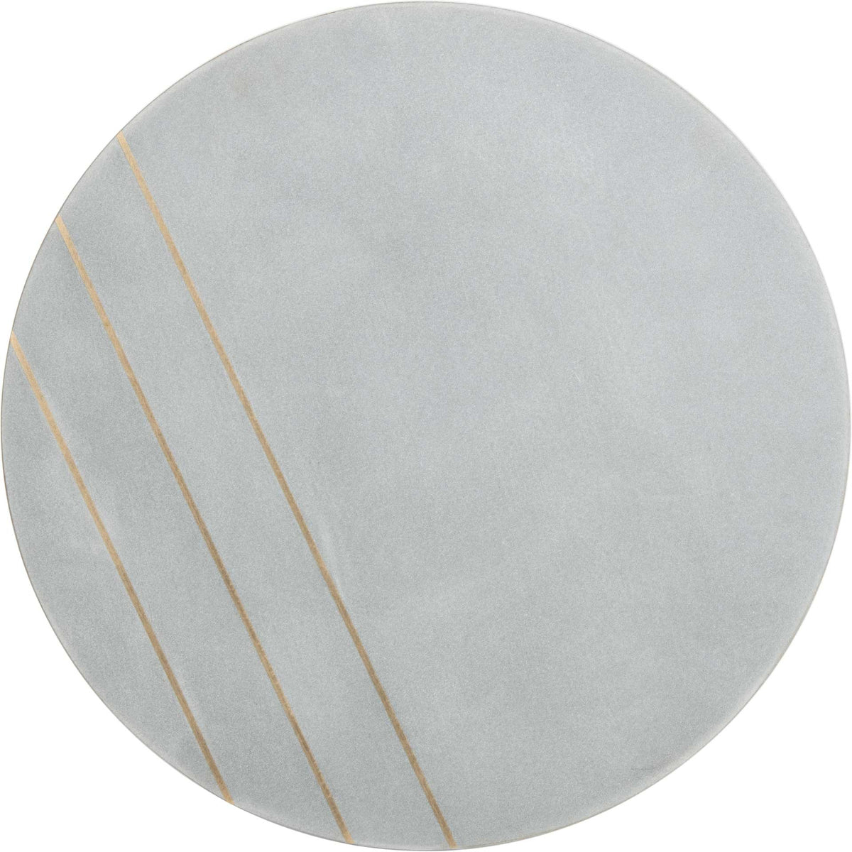Temara Round Concrete Coffee Table Cement/Brass