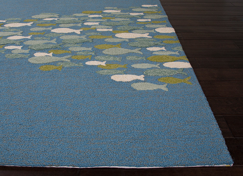 Coastal Lagoon Go Fish Niagra/Moss Area Rug