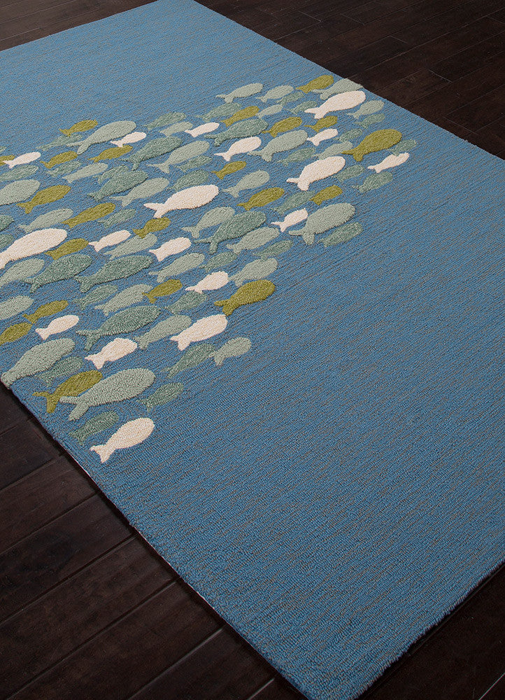 Coastal Lagoon Go Fish Niagra/Moss Area Rug