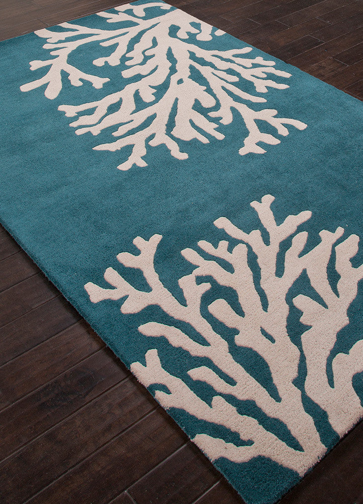 Coastal Seaside Bough Atlantic Deep/Silver Birch Area Rug