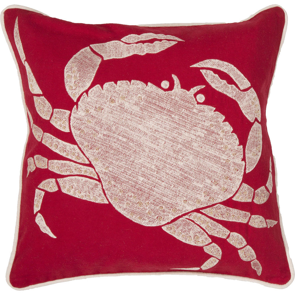 Coastal Retreat Cr01 Tango Red/White Asparagus Pillow