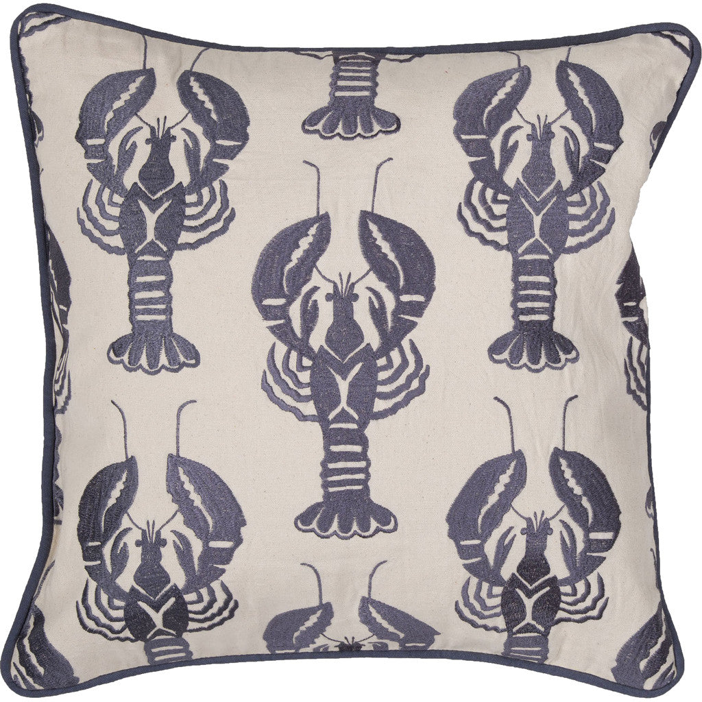 Coastal Retreat Cr02 White Asparagus/Moonlight Blue Pillow