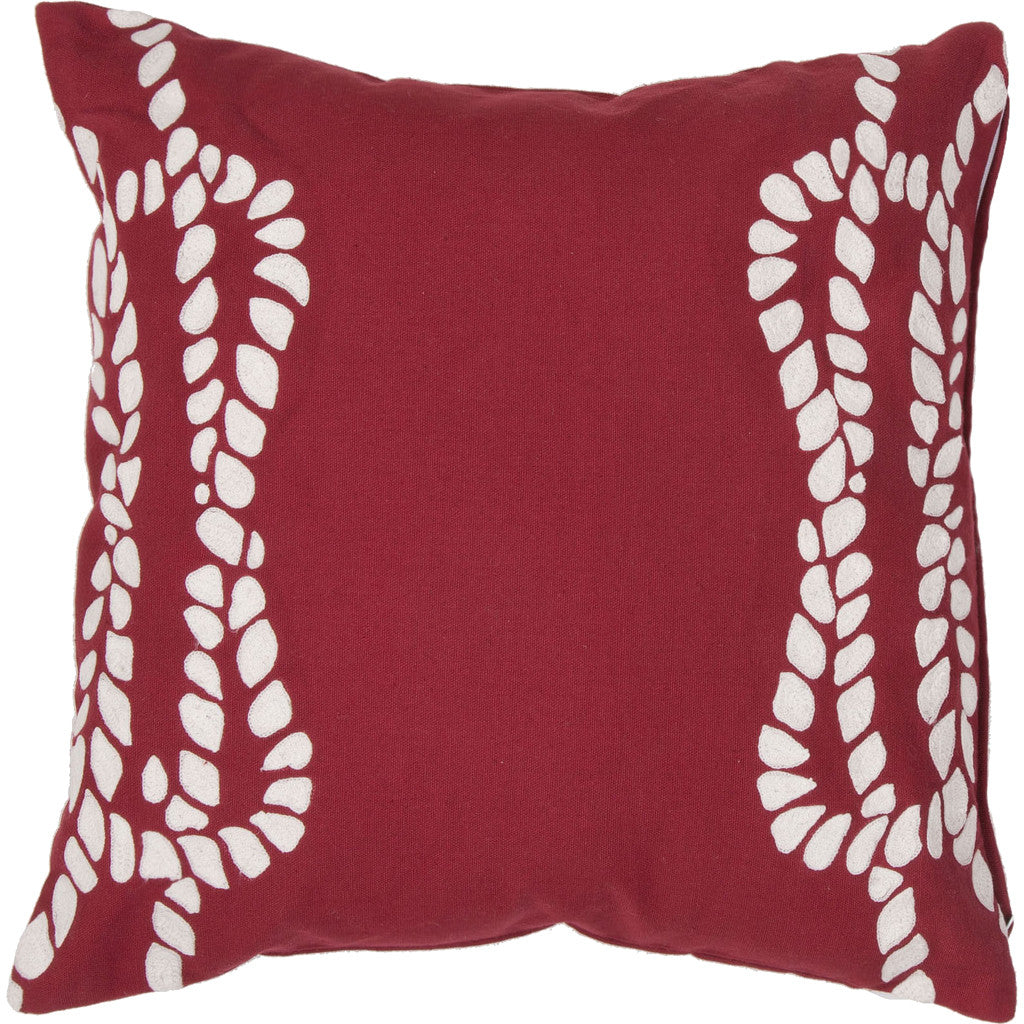 Coastal Retreat Cr04 Tango Red/White Asparagus Pillow