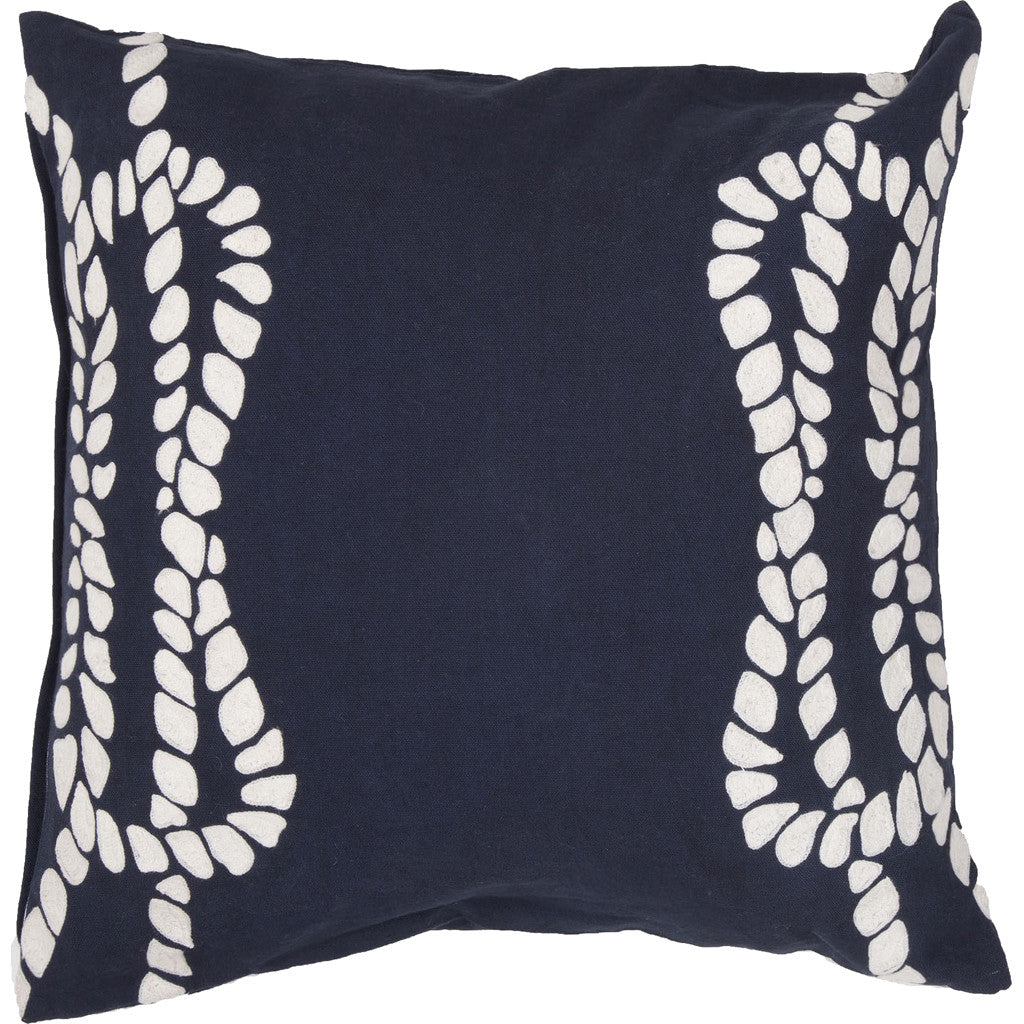 Coastal Retreat Cr04 Peacoat/White Asparagus Pillow