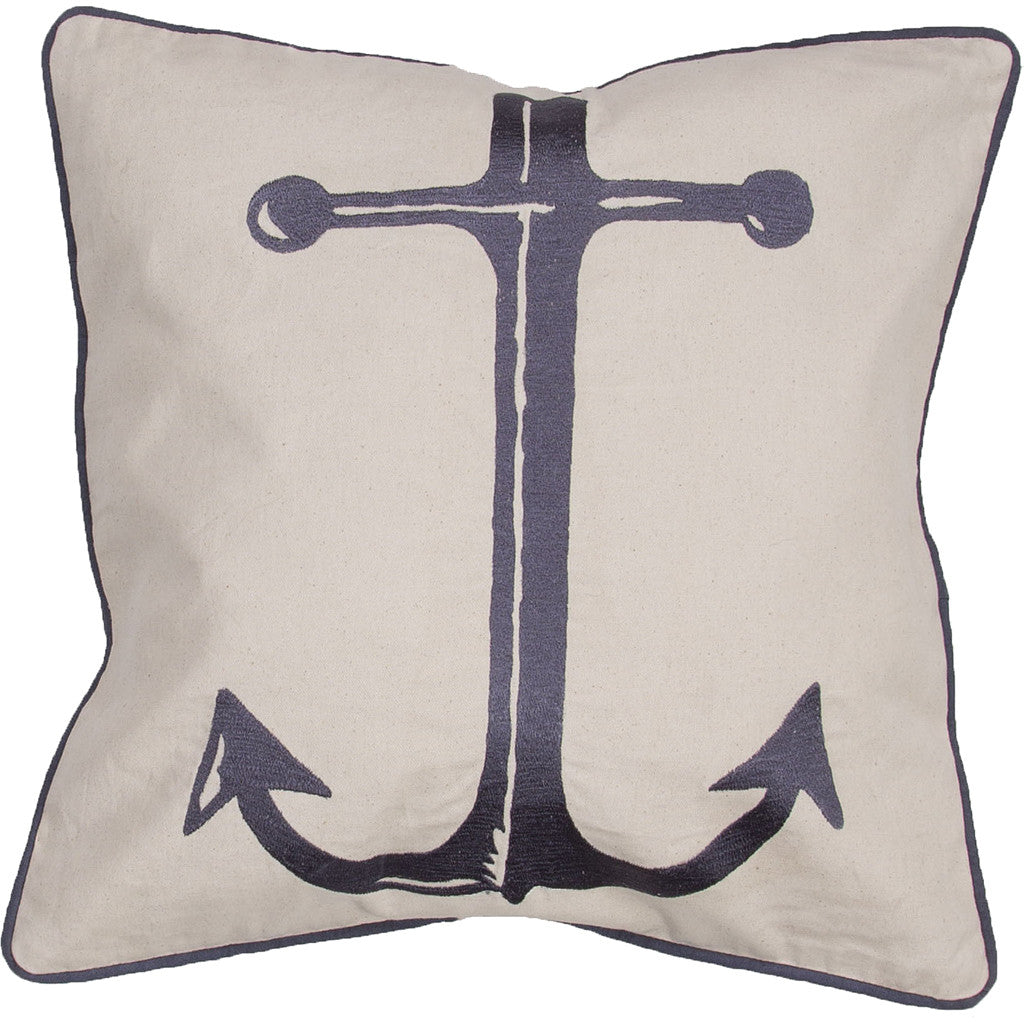 Coastal Retreat Cr05 White Asparagus/Moonlight Blue Pillow