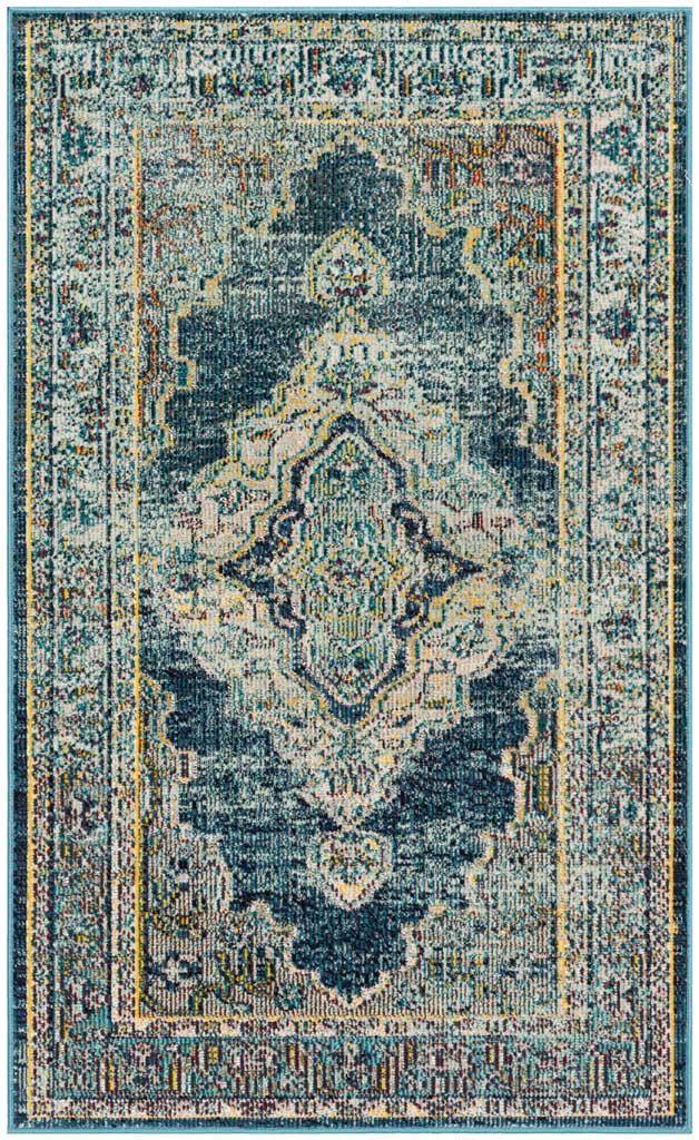 Crystal Blue/Yellow Area Rug - Froy.com