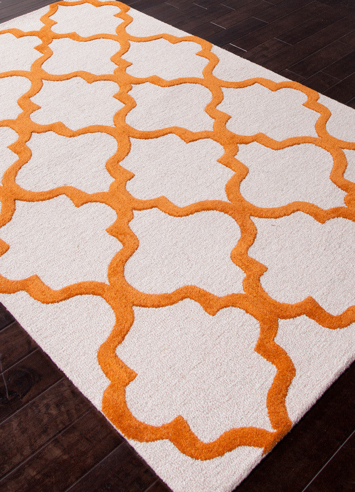 City Miami White/Sun Orange Area Rug