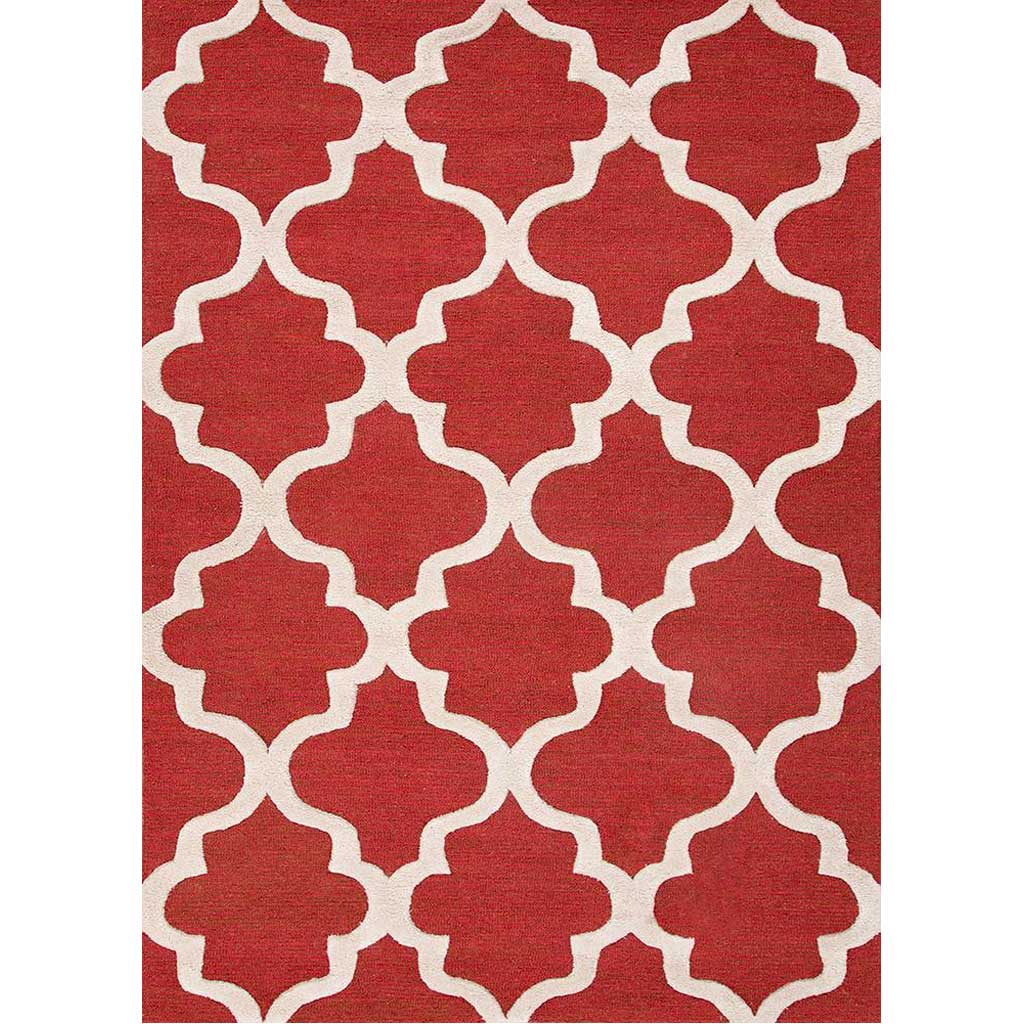 City Miami Velvet Red/White Area Rug