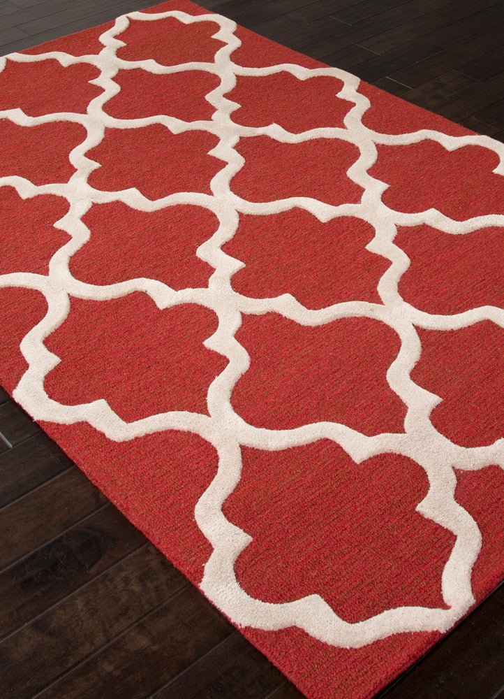 City Miami Velvet Red/White Area Rug