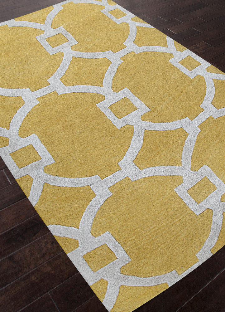 City Regency Bright Yellow/White Area Rug